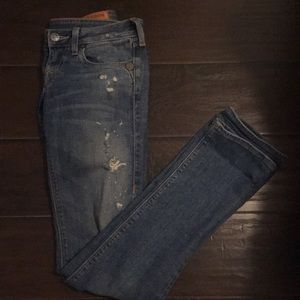True Religion Billy Destructed Skinny Jeans Sz 25